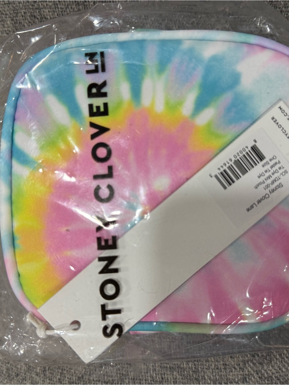 Stoney Clover Lane Tie-Dye Mini Pouch in Pink, Yellow, Blue, Green